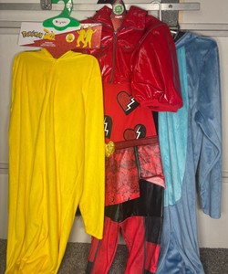 Lot of 3 Kids Halloween Costumes (Size 1012) 1 - Pokmon, 1 Stitch, 1 Rise of Red Descendants