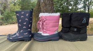 Lot of Kids Winter Boots (Size 4) and Rain Boots (Size 3)