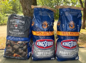 Large lot of Briquettes 2 Bags Kingsford Competition All Natural Briquets (18lbs Each), 1 Bag Kirkland Carbon Professional Briquettes (30lbs)