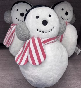 Lot of 3 Snowman Decorative Throw Pillows (Approx 17 x 10)
