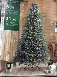 9ft Pre-Lit Radiant Micro LED Artificial Christmas Tree with Twinkle