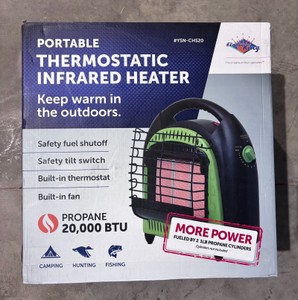 Flame King Portable Thermostatic Infrared Heater - 20000 BTU