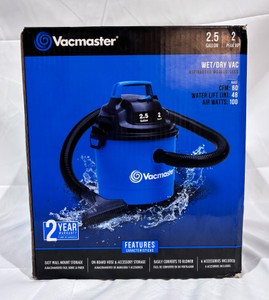 Vacmaster Portable Wall Mountable WetDry Vacuum - 2.5 Gallon