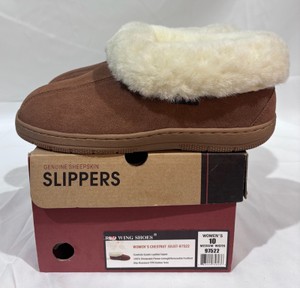 Womens Red Wing Juliet Cowhide Suede Slippers (Chestnut) - Size 10