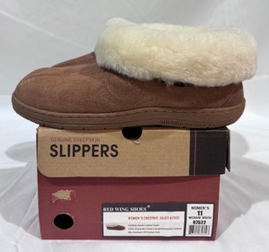 Womens Red Wing Juliet Cowhide Suede Slippers (Chestnut) - Size 11