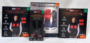 Lot of Heated Clothing 2-32 Degrees Rechargeable Heated Vests, 1 Pair 32 Degrees Rechargeable Battery Powered Heated Socks, 1-Mobile Warming Gloves (2XL) - Size XL