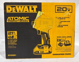 Dewalt Atomic 20V Max Brushless Cordless Compact 14 Inch Impact Driver Kit