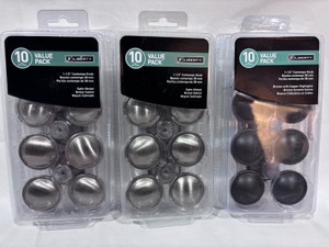 Lot of 3 Packs of 10 Liberty 1.5in Knobs (Total of 30 Knobs) 20 in Satin Nickle, 10 in Bronze
