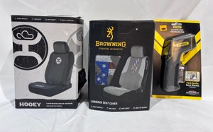 Hooey Seat Cover, Bowning Seat Cover and General Infrared Thermometer