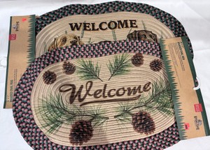 Lot of 2 Rivers Edge Braided 26in x 17in Oval Rugs