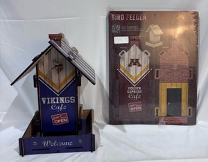 Lot of 2 Fan Creations Bird Feeders Vikings (Assembled), Golden Gophers (Unassembled)