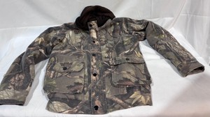 Large Lot of Kids Hunting Clothes Jacket (Size L), Pants (Size XL), 6 Pair of Gloves