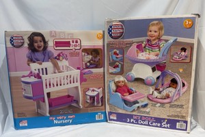 Lot of Kids Toys My Very Own Nursery Set & My Doll 3 Piece Care Set