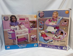 Lot of Kids Toys My Very Own Nursery Set & My Doll 3 Piece Care Set