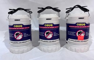 Lot of 3 Nebo ZBug Lanterns Mosquito Zapping LED Lantern & Spotlight - 120 Lumens