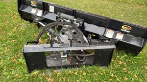 Quick Attach Snow Plow Blade with Hydraulic Angling - Skid Steer Attachment