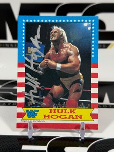 Hulk Hogan On-Card Auto 1987 Titan Sports Wrestling Stars #3 Trading Card