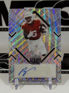 Bijan Robinson Auto RC 30 2022 Lead Metal Draft #BA-BR1 Numbered 530 Rookie Football Card