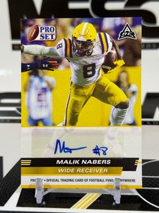 Malik Nabers Auto RC 2022 Leaf Pro Set #PSA-MN1 Rookie Football Card