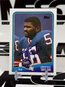 Lawrence Taylor Auto 1988 Topps #285 Football Card