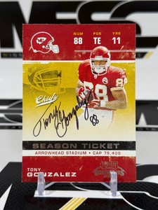 Tony Gonzalez Auto 2007 Playoff Contenders #52 Football Card
