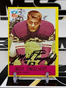 Mick Tingelhoff Auto 1967 Philadelphis #107 Vintage Minnesota Vikings Football Card