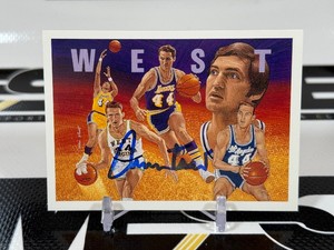 Jerry West Auto 1991-92 Upper Deck Basketball Heroes #9 Cad