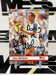 John McEnroe Auto Tennis Card