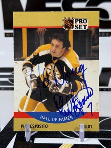Phil Esposito Auto 1990 Pro Set #403 Hockey Card