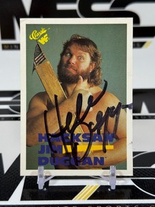 Hacksaw Jim Duggan Auto 1989 Classic Game Time #110 WWF Wrestling Card