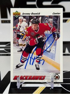 Jeremy Roenick Auto 1991-92 Upper Deck #166 Hockey Card