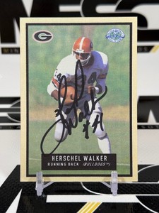 Herschel Walker Auto on College Football Hall of Fame Trading Card