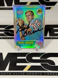 Bob Griese Auto 2001 Topps Archives Reprint #11 Football Card