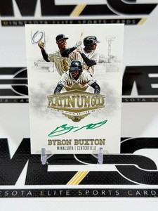 Byron Buxton On-Card Auto 26 2014 Onyx Platinum Gold #PG-BX Numbered 1929 Minnesota Twins Baseball Card