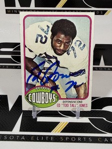 Ed Too Tall Jones Auto RC 1976 Topps #427 Rookie Vintage Football Card