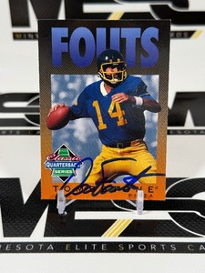 Dan Fouts Auto Tombstone Pizza Classic Quarterback Series #4 Football Card