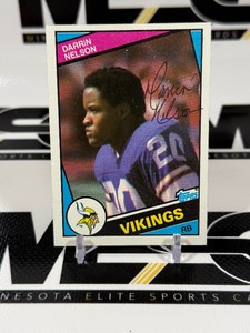 Darrin Nelson Auto 1984 Topps #295 Vintage Minnesota Vikings Football Card