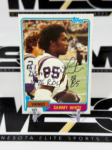 Sammy White Auto 1981 Topps #183 Vintage Minnesota Vikings Football Card