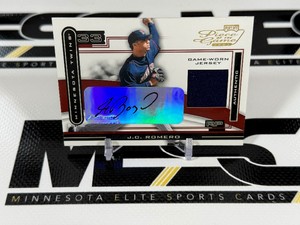 JC Romero Auto Patch 2003 Playoff Piece of the Game #POG-44 Minnesota Twins Baseball Card