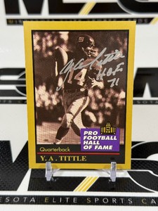 Y.A. Tittle Auto Pro Football Hall of Fame Card #138