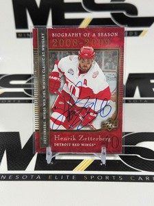 Henrik Zetterberg Auto 2009 Upper Deck Bio of a Season #BS18 Hockey Card
