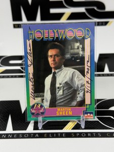Martin Sheen Auto 1991 Starline Hollywood #32 Trading Card