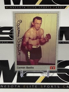 Carmen Basilio Auto 1991 Boxing Hall of Fame Card