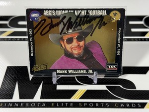 Hank Williams Jr. Autographed 1993 Action Packed Football Card #HW1
