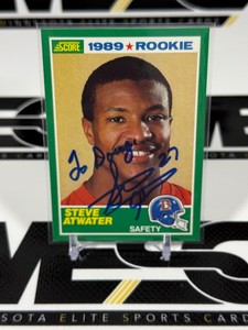 Steve Atwater Auto RC 1989 Score #263 Football Card