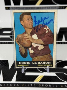 Eddie LeBarron Auto 1961 Topps #20 Vintage Football Card