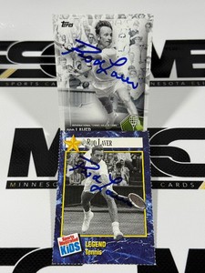 (2) Rod Laver Auto Tennis Cards