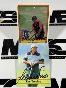 (2) Lee Trevino Autographed Golf Cards