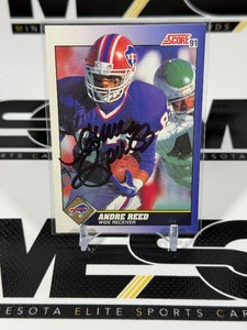 Andre Reed Auto 1991 Score #53 Football Card
