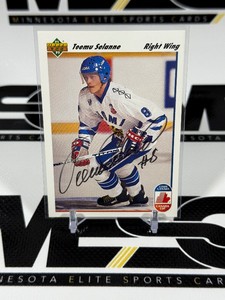 Teemu Selanne Auto 1991-92 Upper Deck #21 Hockey Card